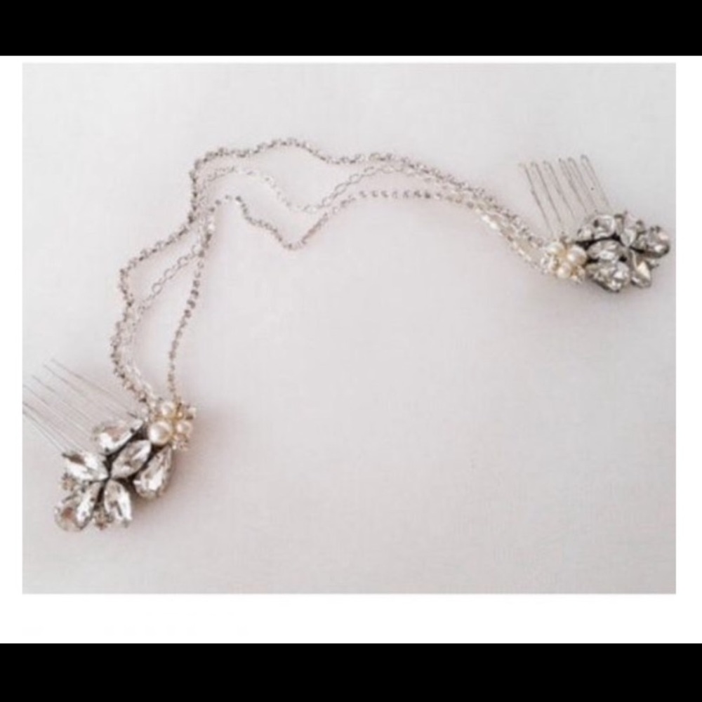 Boho 1920’s Bridal crystal head chain